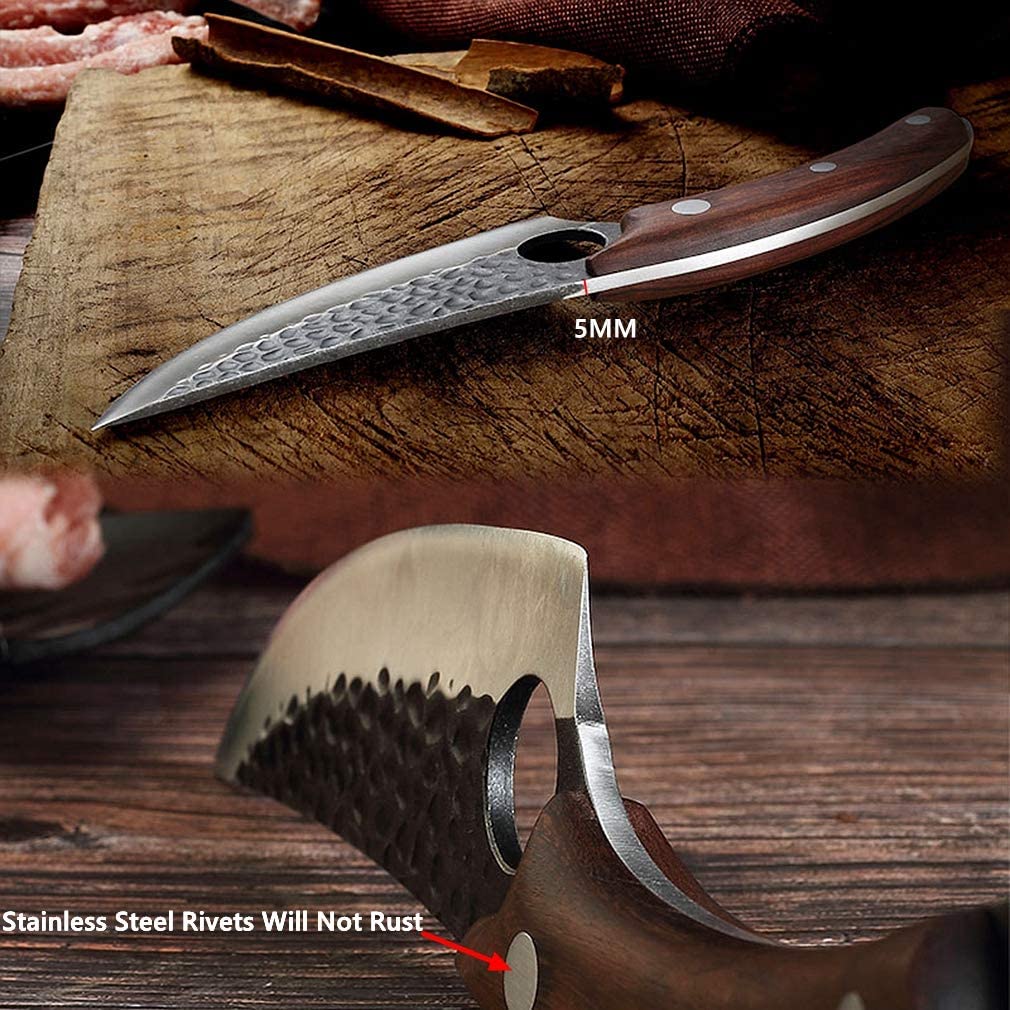 Smith Chu Kitchen knife with wooden grip and ergonomic design.