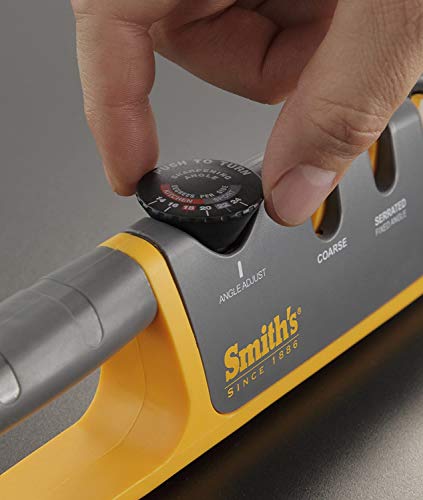 Coarse slot sharpens dull blades quickly for Smith's sharpener