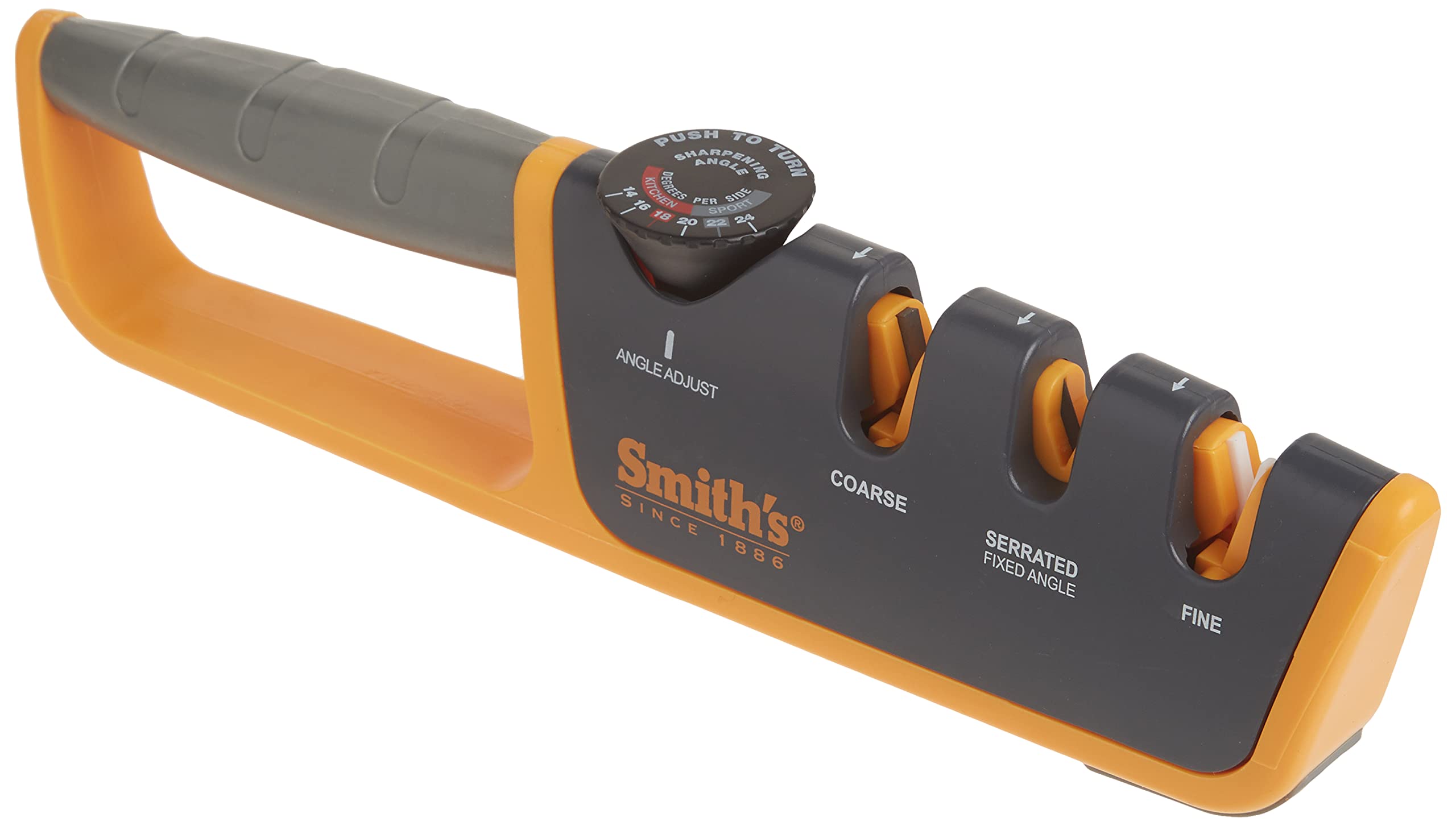 Non-slip base keeps sharpening steady on surfaces