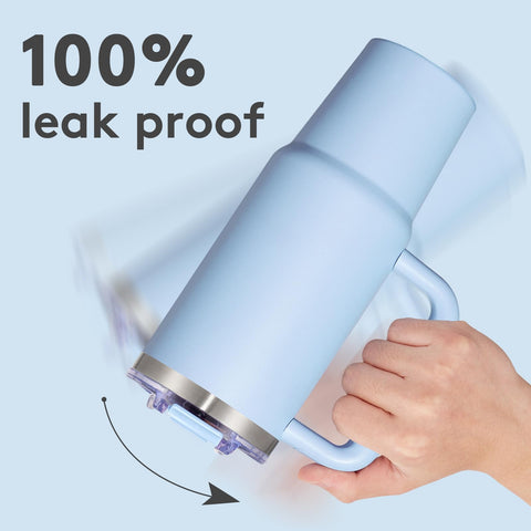 SMLIXE blue double-wall tumbler with sweat-free exterior