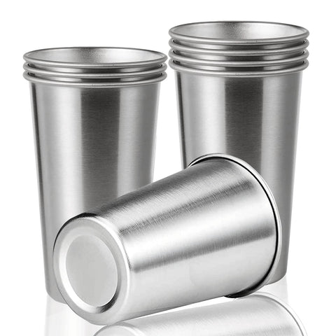 SMLIXE 8-pack 24oz pint cups, stacked for travel and storage.
