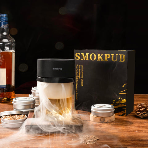 Smokpub six wood chips unlock rich smoky notes in seconds.