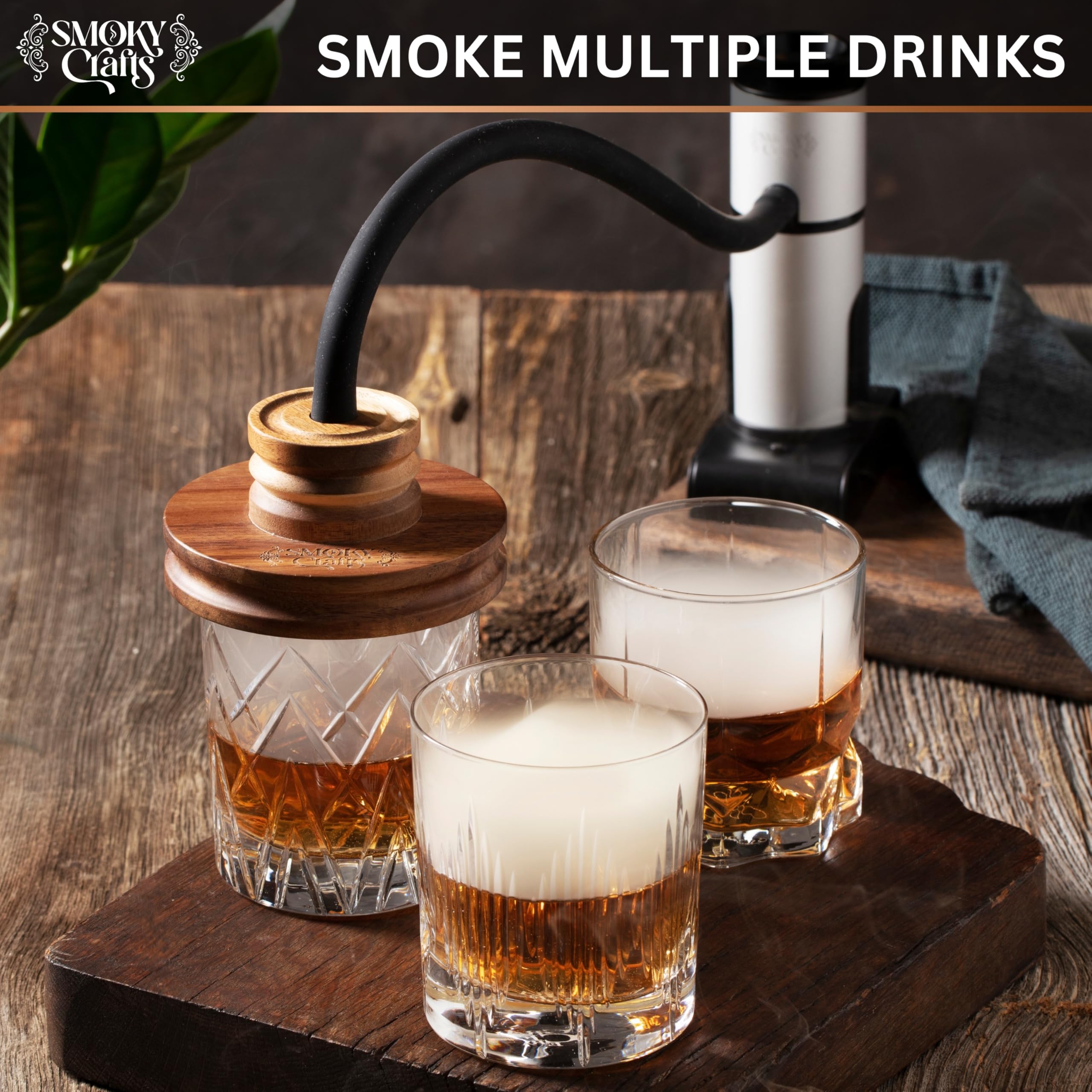 Smoky Crafts pistola ahumar para cócteles facilita humo en casa