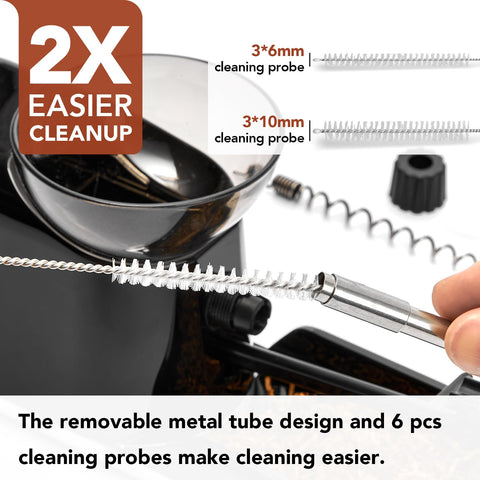 SmokyJoy 3-in-1 design supports cones, slim, and regular cigarettes.