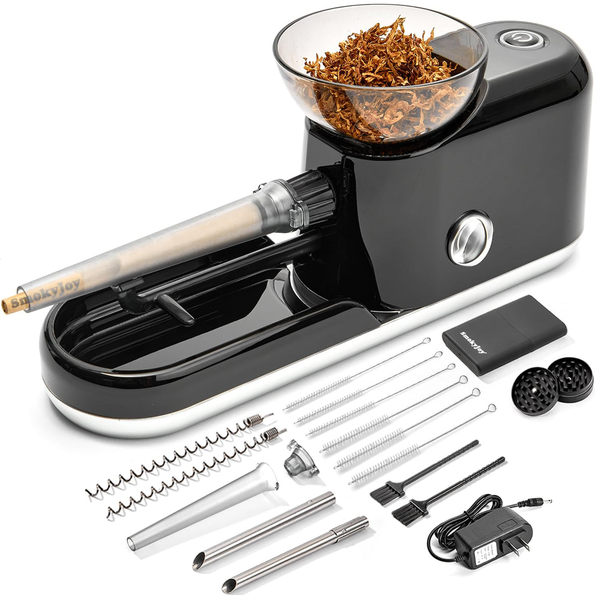 SmokyJoy electric pre-roll machine in action delivering fast, consistent fillings.