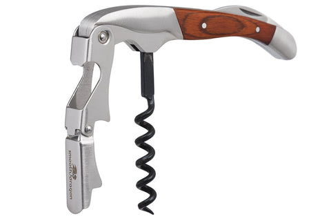 Smooth Dragon rosewood pull-tap handle corkscrew for elegant, easy wine opening.