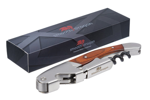 Smooth Dragon serrated foil cutter delivers clean foil removal.