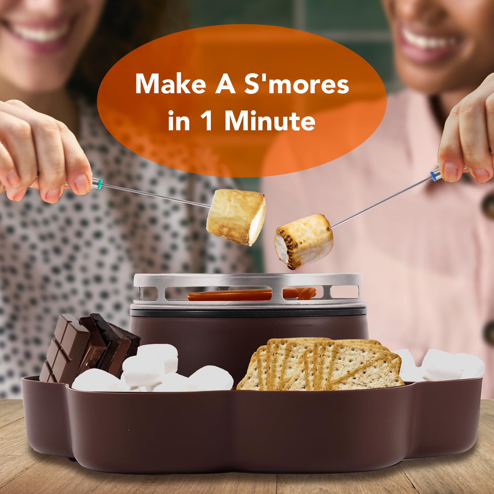 SMORES four forks set makes sharing easy during gatherings.