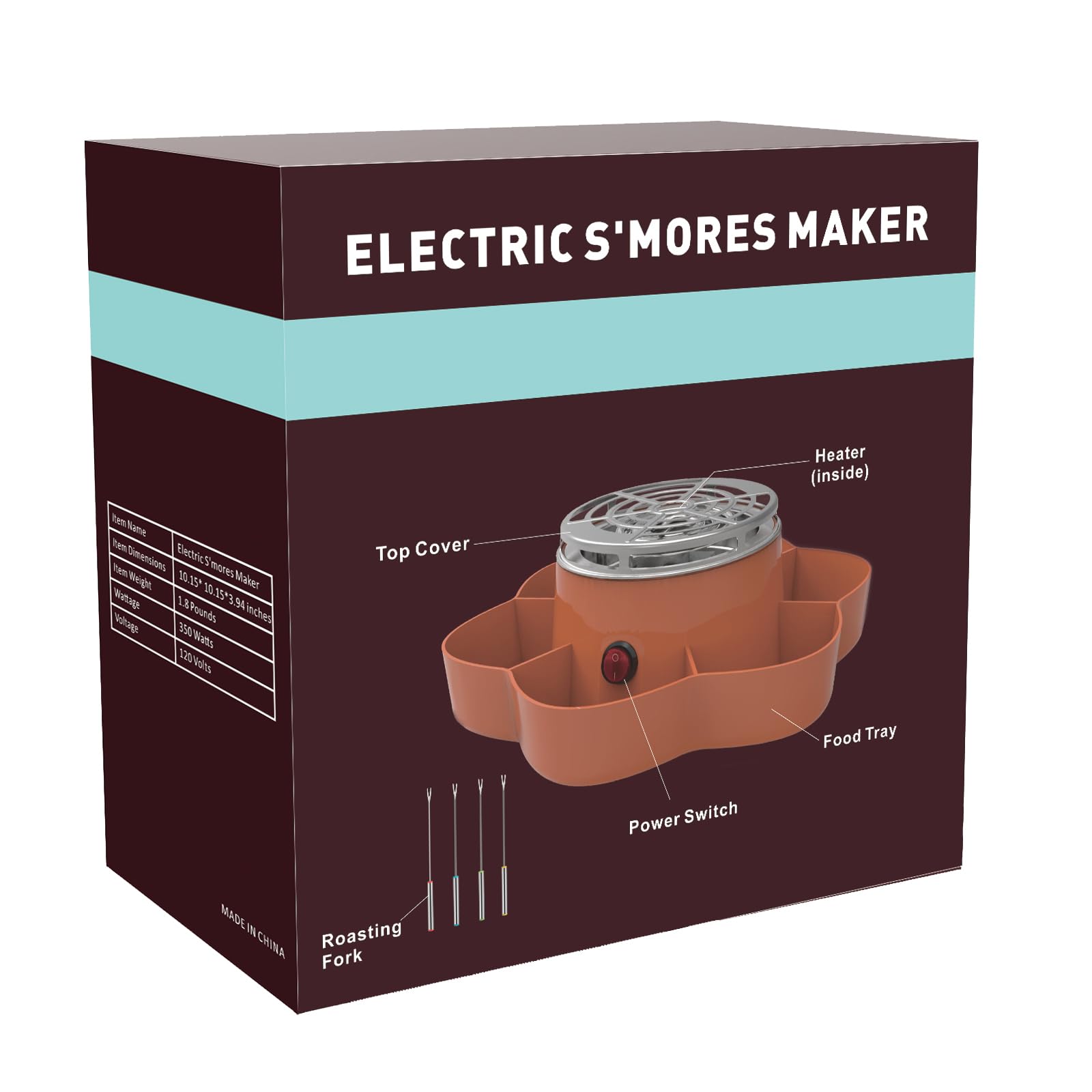 SMORES durable ABS and stainless steel construction for everyday use.