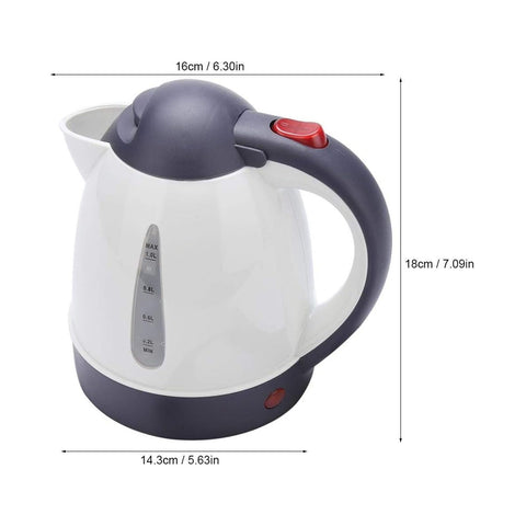 Smowfes 12V car kettle in camper setup showing convenient auto shut-off.