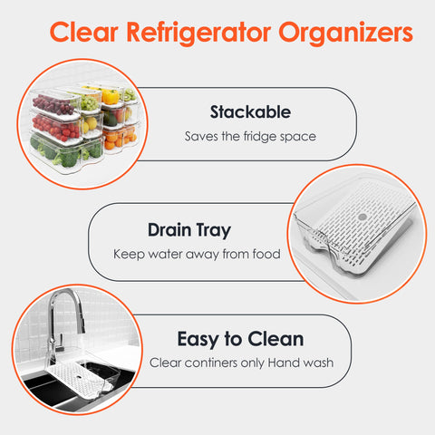 SMRCAD fridge organizers come in large, medium, and small sizes for versatile storage.