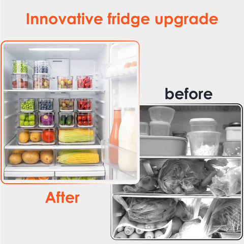 SMRCAD fridge organizers transparent design lets you see contents at a glance.