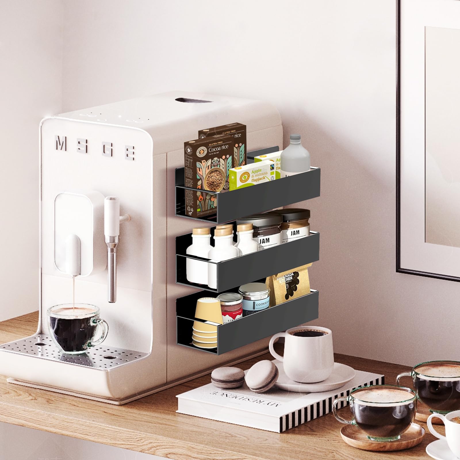 SMRCAD easy-install spice rack with no tools for quick setup.