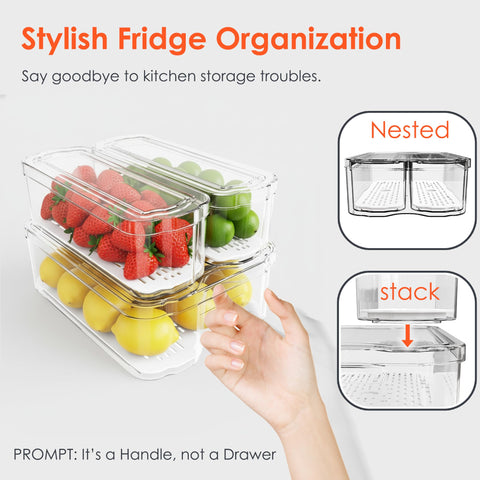 SMRCAD two-sizes set helps organize fruits, vegetables, and cereals efficiently.