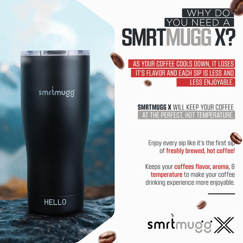 SmrtMugg X heated mug ergonomic design focused on comfortable hold