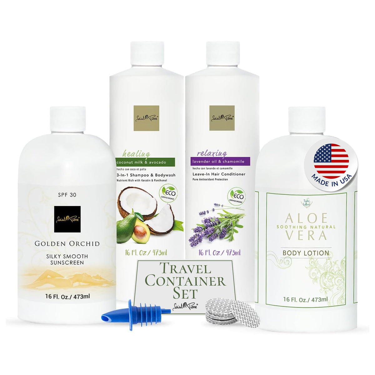 Smuggs Jugs cruise shampoo bottle set, leakproof and travel-ready for toiletries.