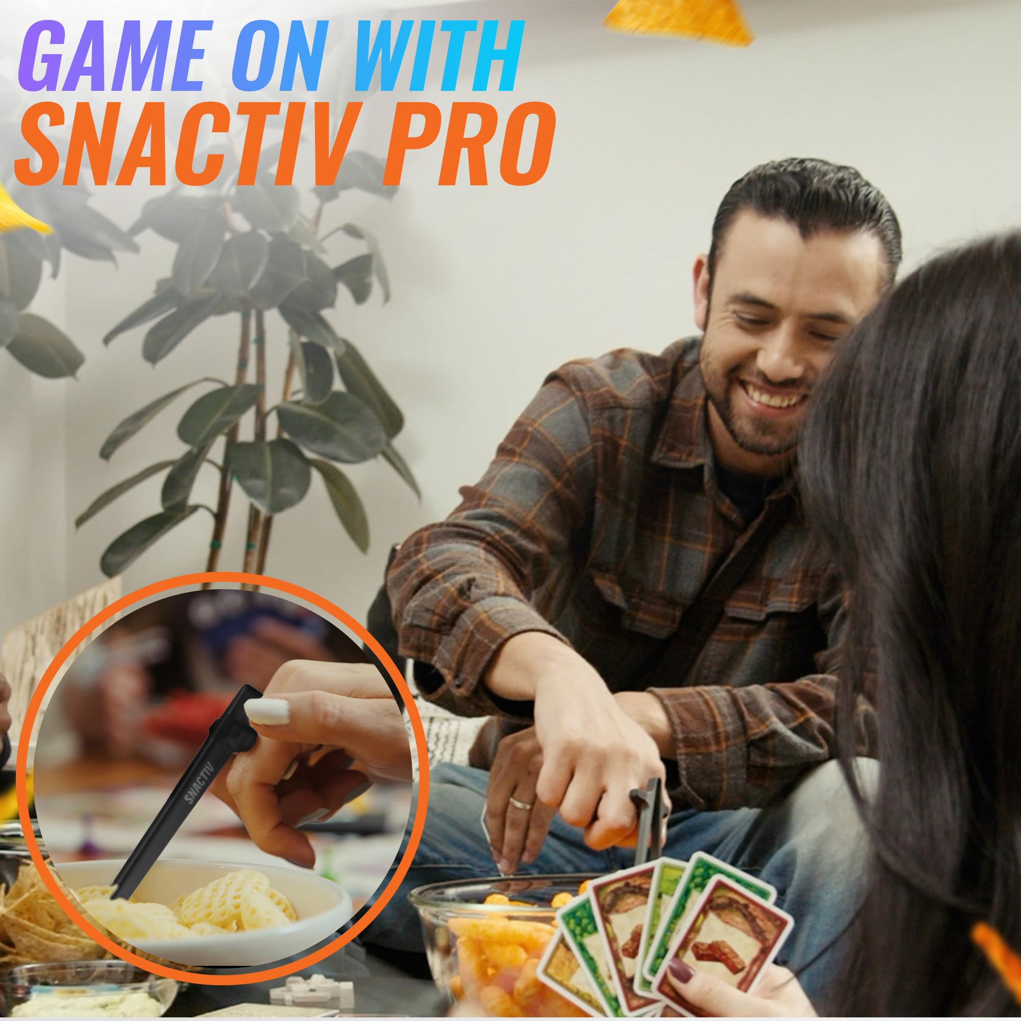 SNACTIV PRO in a gaming setup shows easy dipping during play.