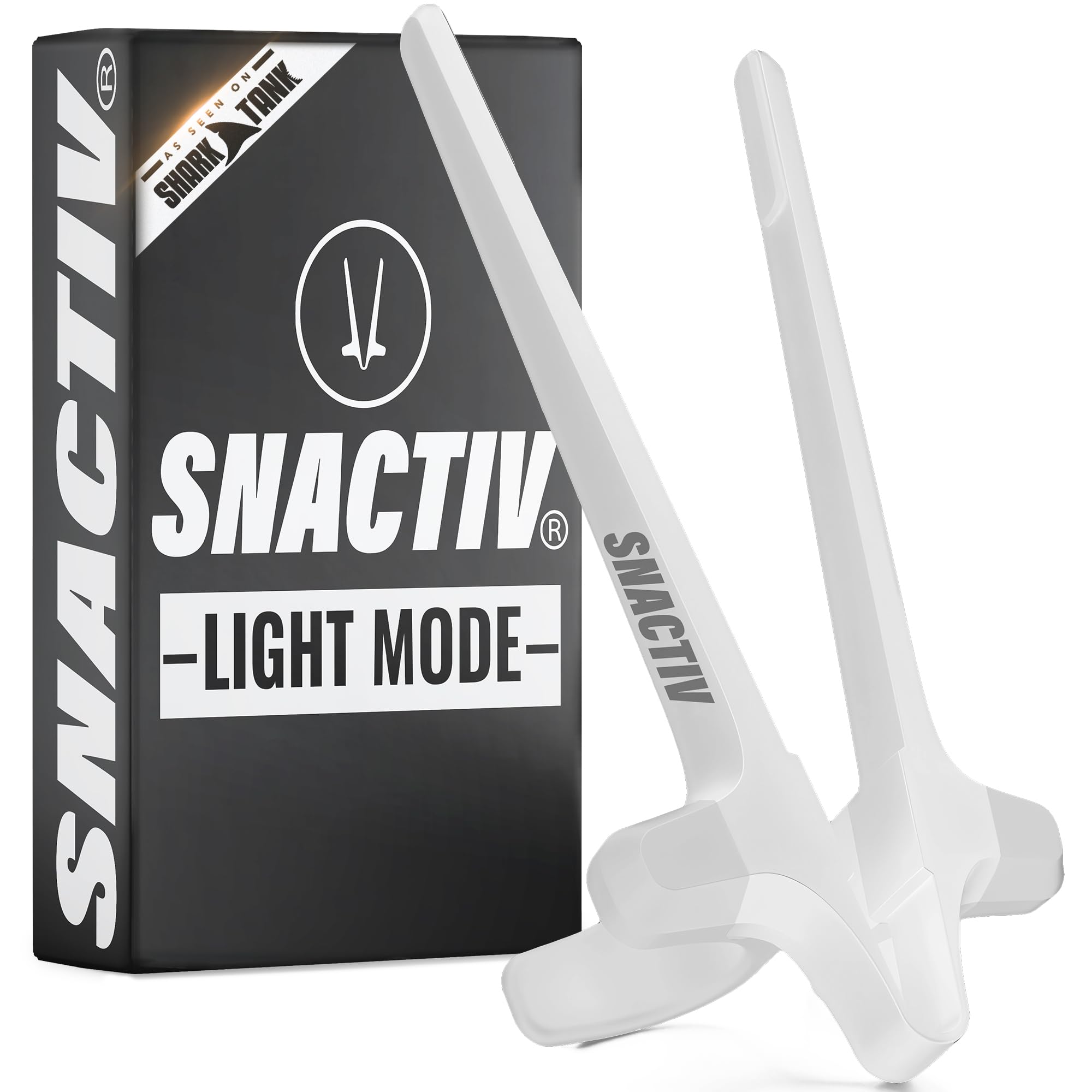 SNACTIV Pro packaging highlights premium ergonomic design for easier snacking.