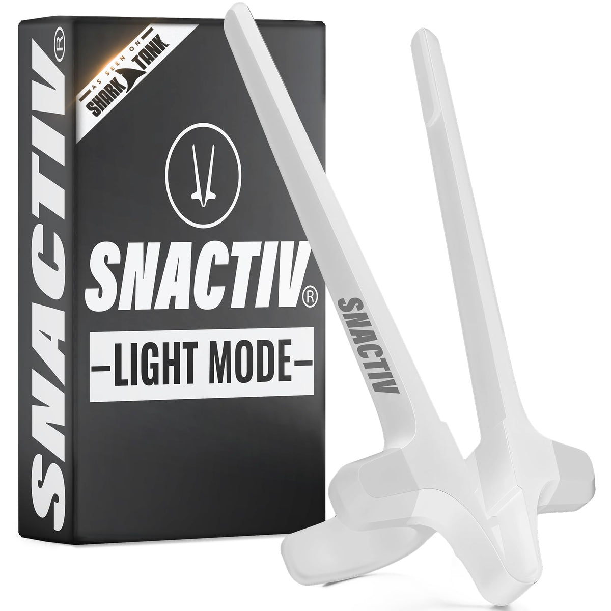 SNACTIV Pro packaging highlights premium ergonomic design for easier snacking.
