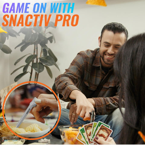 Gamer uses SNACTIV Pro to snack without disrupting play.