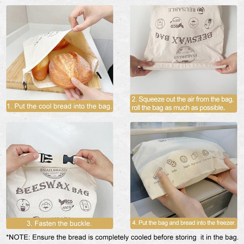 SnailBread gift-set beeswax bread bags, a thoughtful bakers' present.