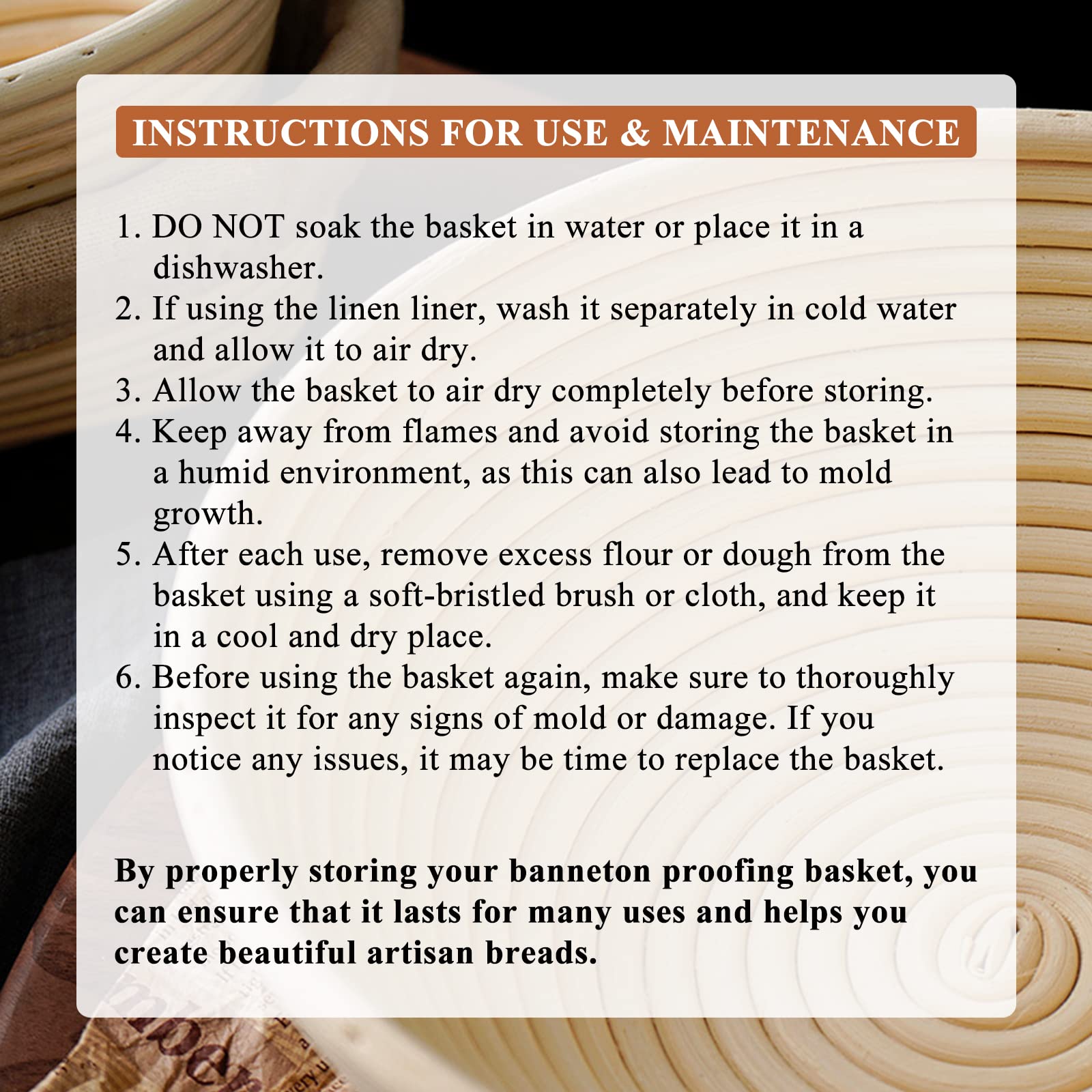 SnailDigit banneton set supports professional-looking loaves at home