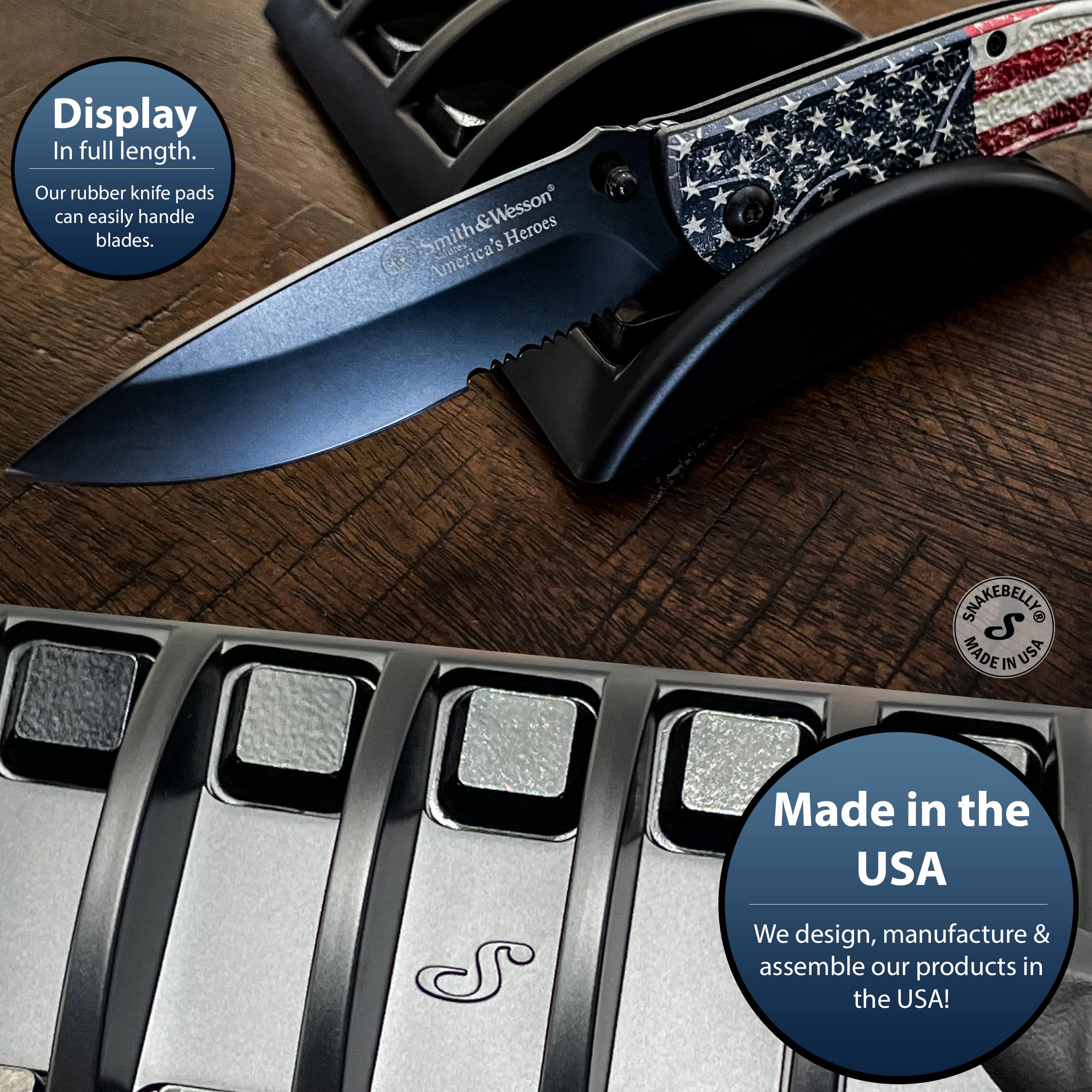 Snakebelly EDC Knife Rack organizer tray suitable for knives and tools
