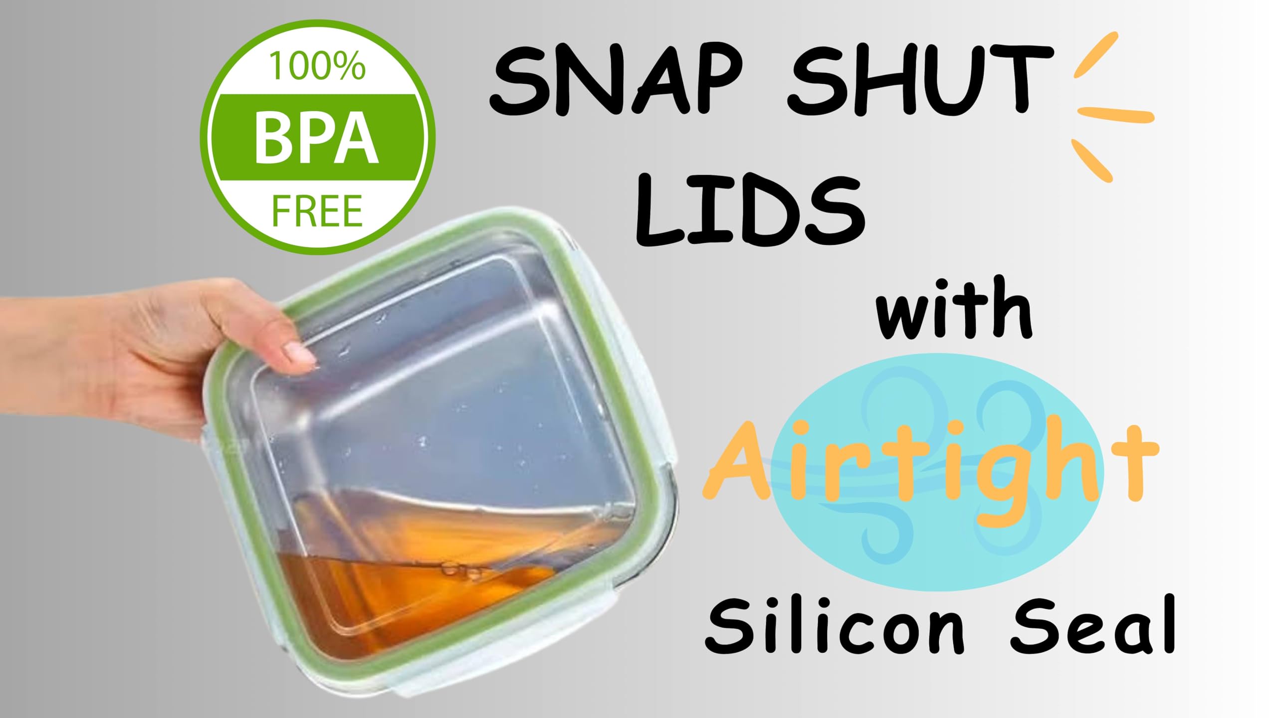 SnapMate BPA-free snap-lock lid with airtight seal for on-the-go meals