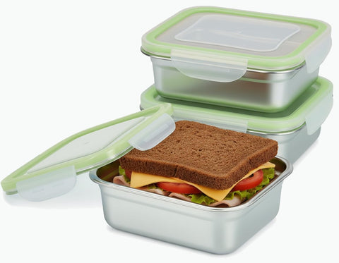 SnapMate set of 3 sandwich containers keeping lunches organized and fresh