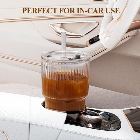 Gift-ready 4-piece set of elegant glass tumblers for entertaining.