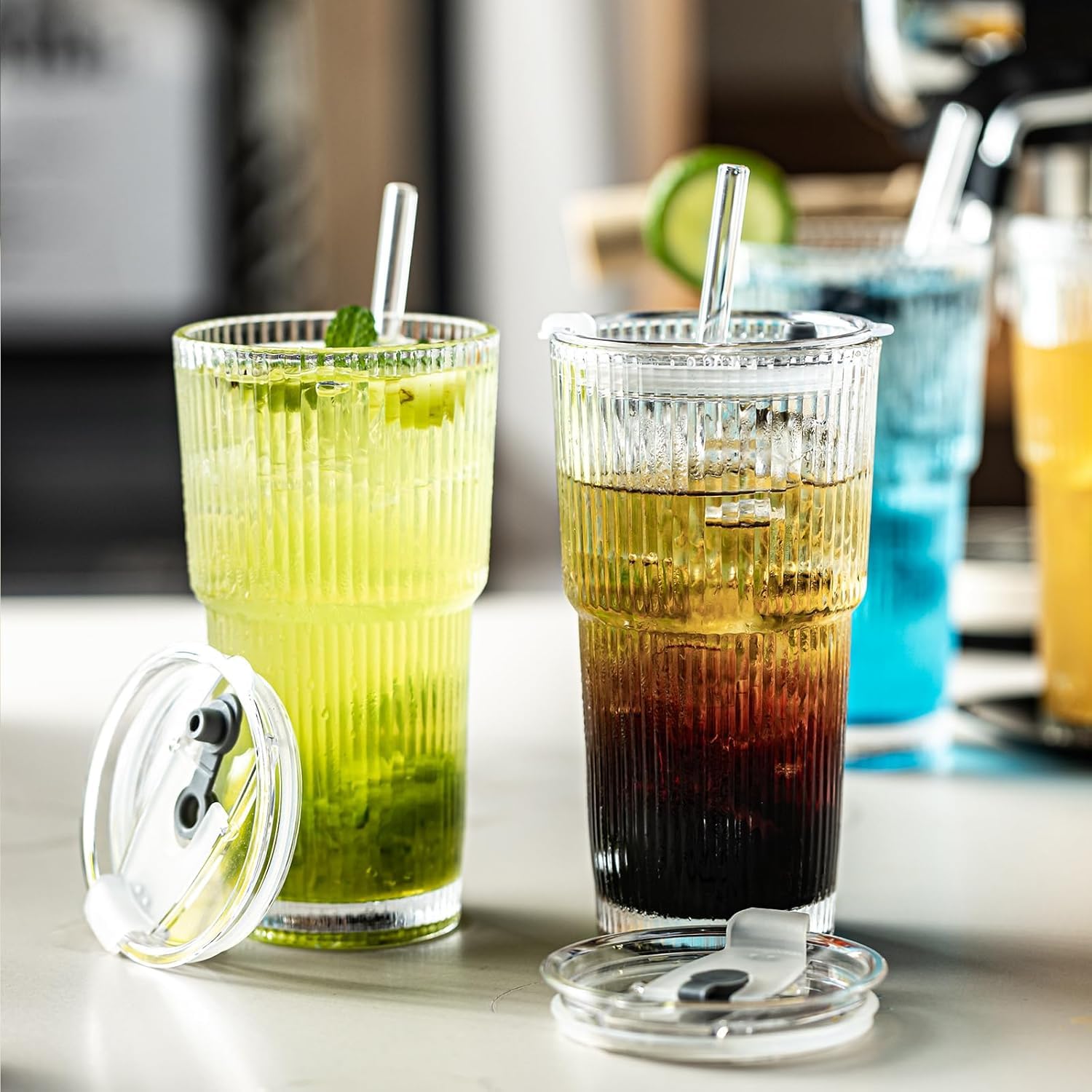 Dishwasher-safe glass maintains crystal clarity with simple cleaning.