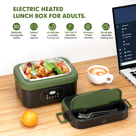 Snidomn lunch box with removable divider separating rice and vegetables for variety.