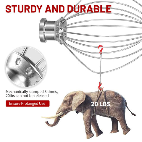 SnnyNyx stainless-steel wires resist rust, enabling reliable mixing over time.