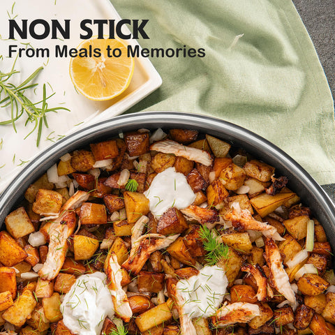 SNOWCLAD 10-inch nonstick frying pan with smooth release after cooking