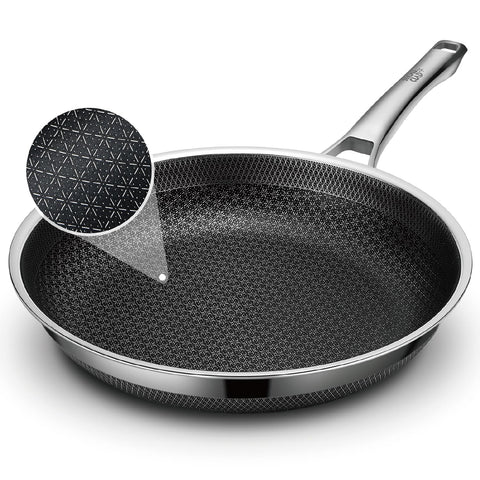SNOWCLAD 12 inch hybrid nonstick frying pan for quick sautéing and easy cleanup