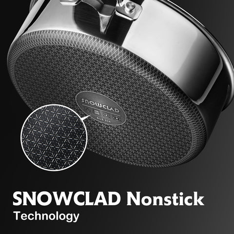 SNOWCLAD ergonomic handle and grip for comfortable stirring.