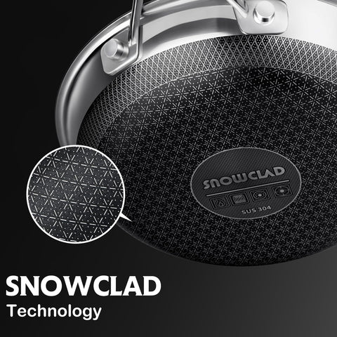 Snowclad 3.6qt sauté pan with lid for sautéing and braising