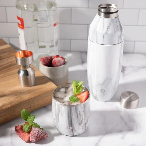 Snowfox whiskey rocks glass with 1mm rim enhances sipping