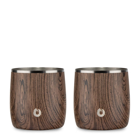 Snowfox premium vacuum insulated whiskey rocks glass set of two keeps drinks cold