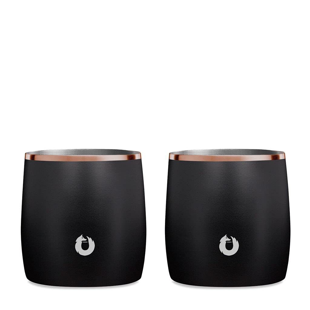 Snowfox premium vacuum insulated whiskey rocks glass set-2 keeps drinks cold longer.