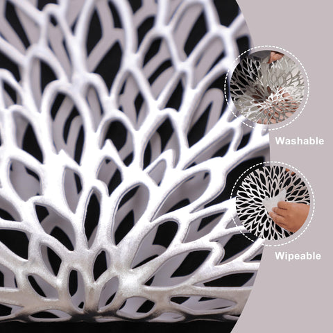 Snowkingdom placemats used as decorative accents for walls or tabletops