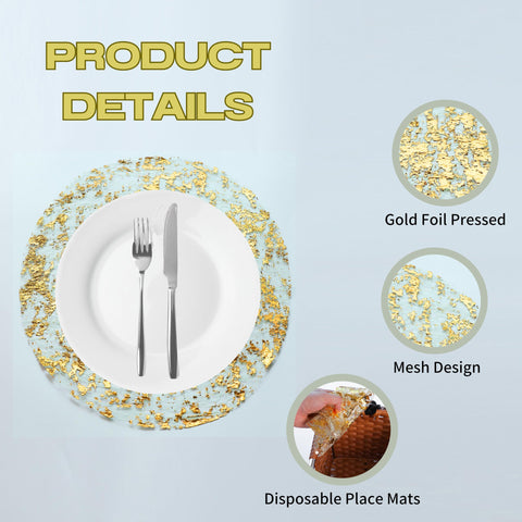 Snowkingdom wedding and birthday placemats enhance dining ambiance.