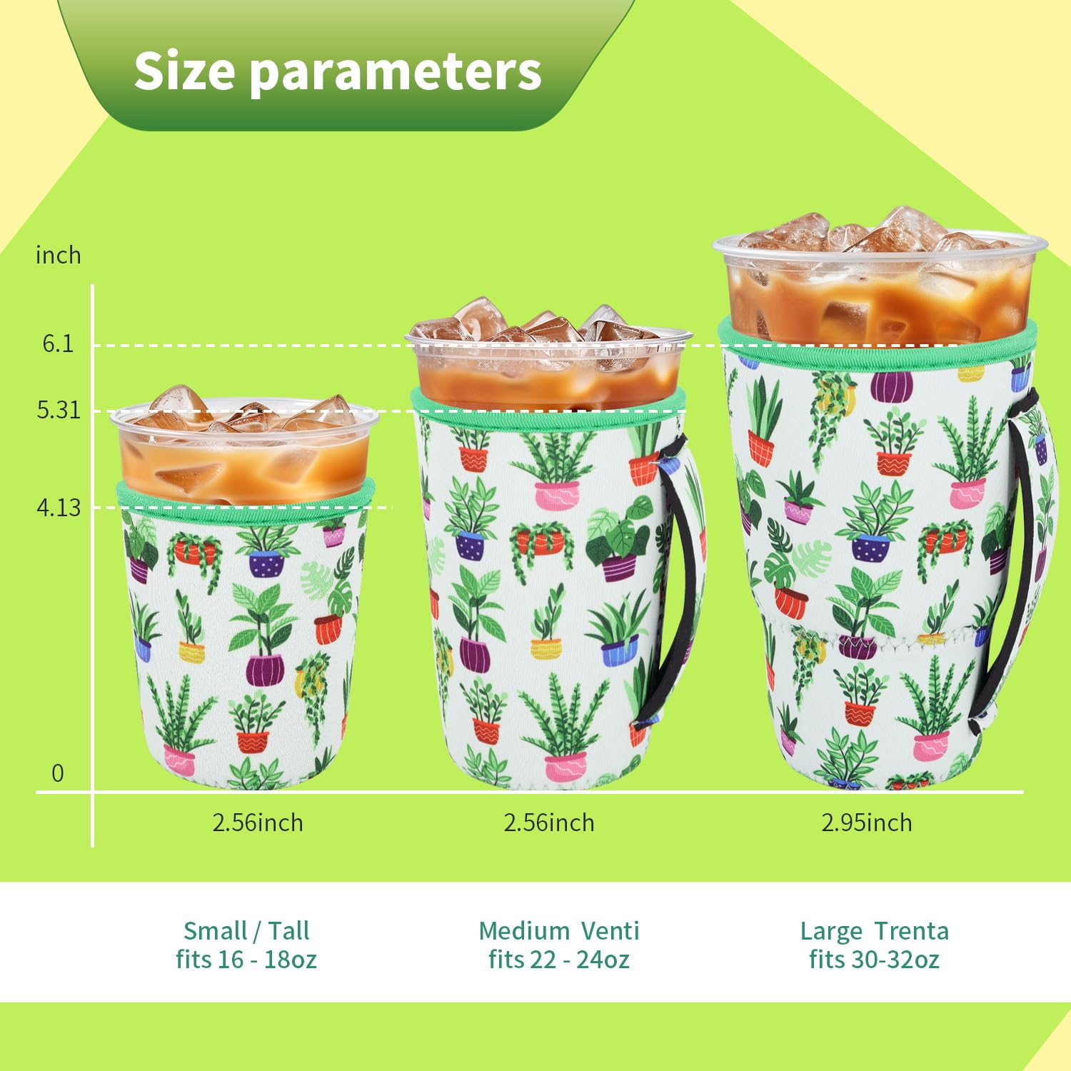 Snowso medium sleeve with handle in use for a large cup