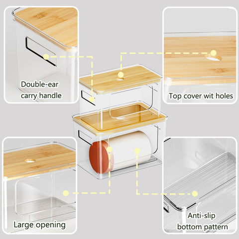 Snpwne bamboo-lid trash-bin blends natural style with durable performance.