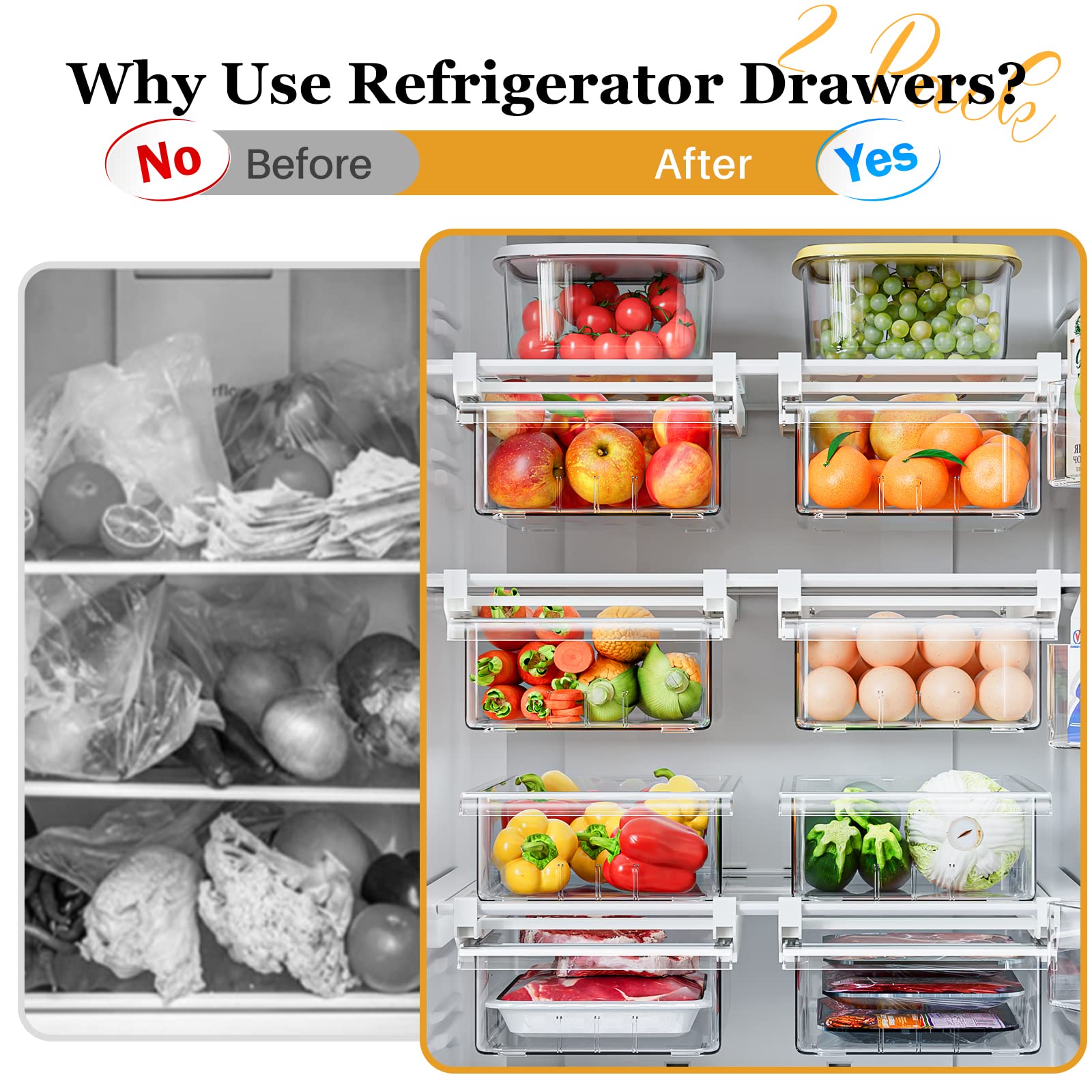 SNSLXH fridge drawer easy to pull out and wash for convenient cleaning.