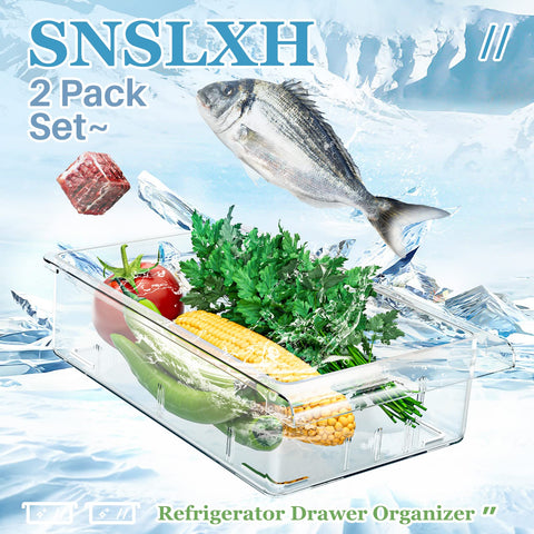 SNSLXH fridge drawer dimensions fit standard shelves for flexible placement.