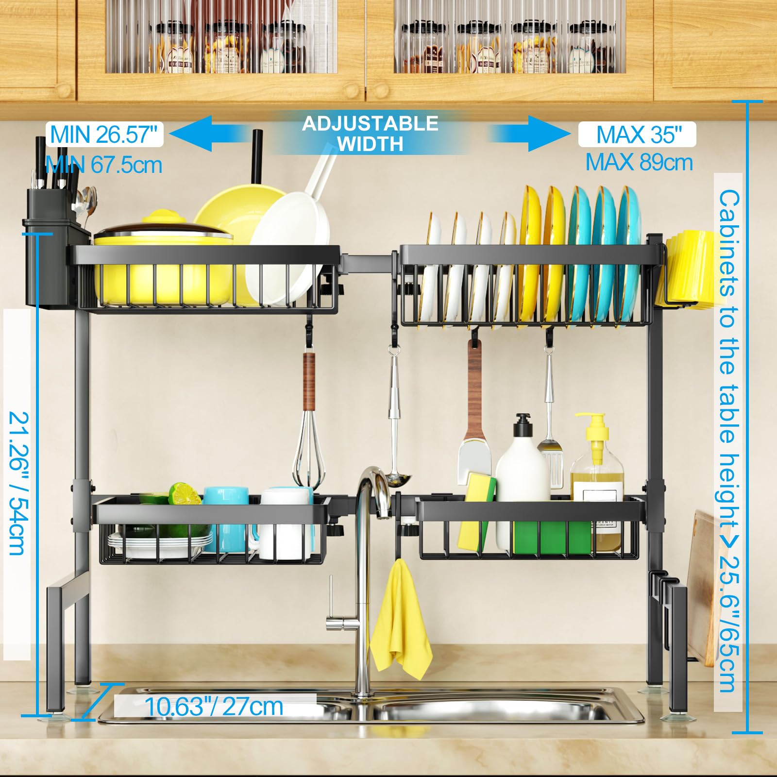 SNSLXH dish drying rack accessories included for kitchen organization
