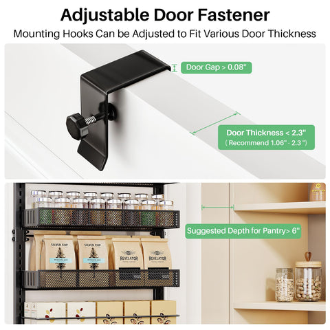 SNTD adjustable door hanger provides stable mounting for various door widths