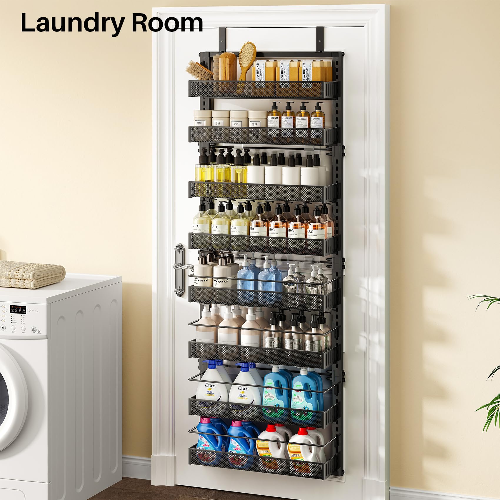 SNTD black door organizer adds vertical storage without drilling