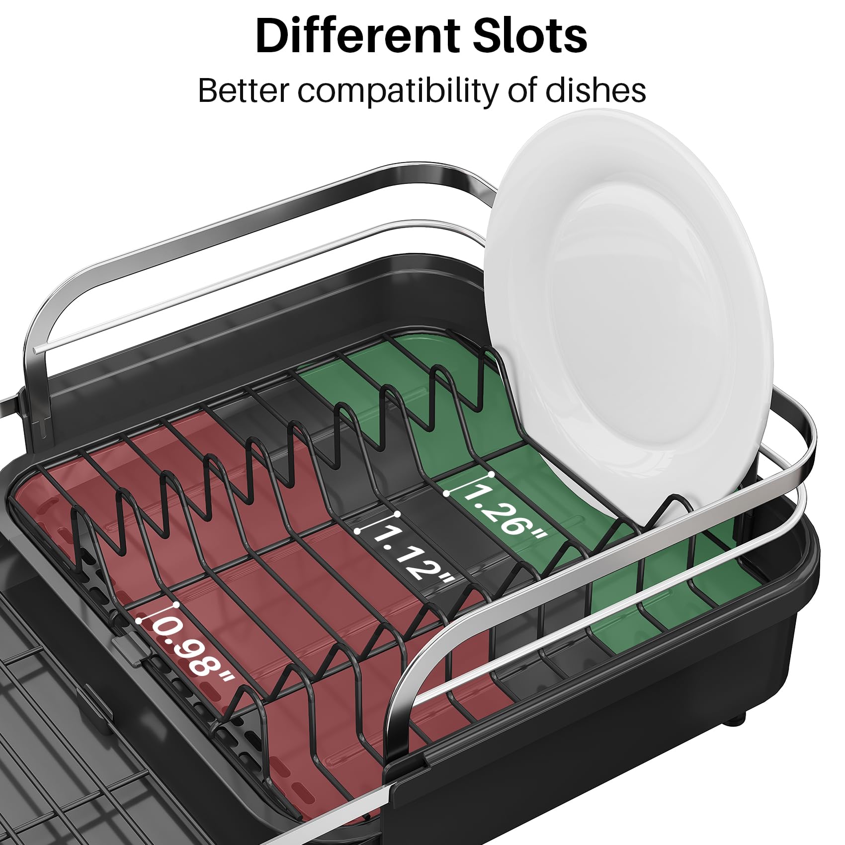 SNTD black finish drip tray maintains a clean look.